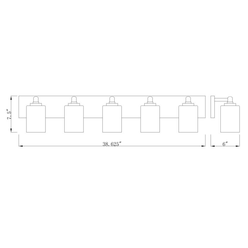 Bellevue Irene 5 Light 39" Wide Bathroom Vanity Light