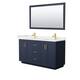 Option Dark Blue, Gold Trim, White Quartz Top