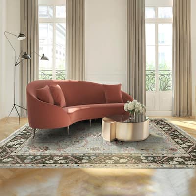 LoomBloom Multi Size Moss Traditional Handmade Oushak Wool Area Rug