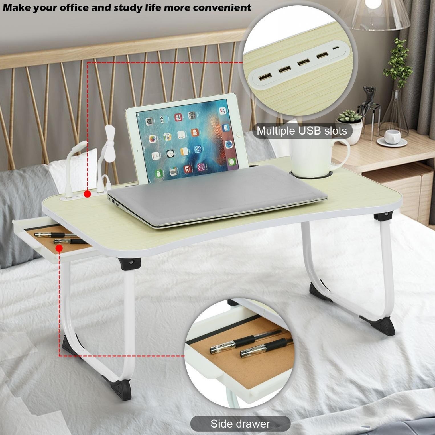 Jonerytime_ Toys and Hobbies Shipped from The USA,Large Bed Tray Foldable Portable Multifunction Laptop Desk Lazy Laptop Table Jonerytime_ Toys and Hobbies Shipped from The USA,Large Bed Tray Foldable Portable Multifunction Laptop Desk Lazy Laptop Table