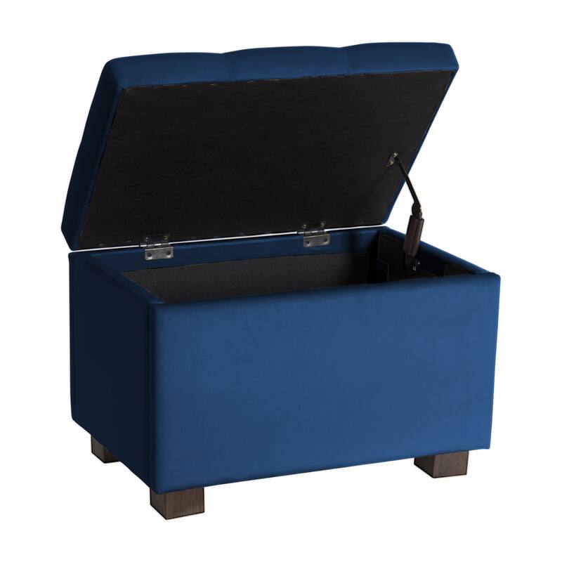 Velvet Storage Ottoman