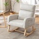 preview thumbnail 15 of 170, HOMYKA 28" Wide Rocking Chair for Nursery with Solid Wood Leg