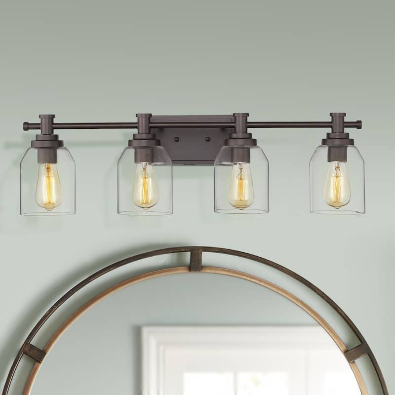 4-light Vanity Light, Wall Sconces, Bathroom Vanity Lights - ‎29.5"L x 9.2"W x 7"H - Oil Rubbed Bronze