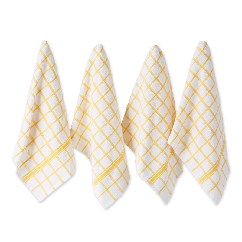 DII Artichoke Windowpane Terry Dishtowel (Set of 4)