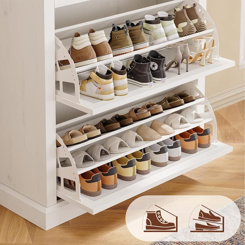 Shoe Storage Cabinet with Large Flip Drawers Shoe Rack Cabinet