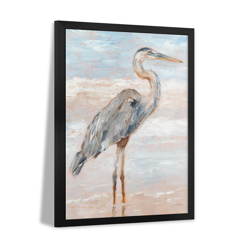 Beach Heron I Premium Framed Poster by Ethan Harper