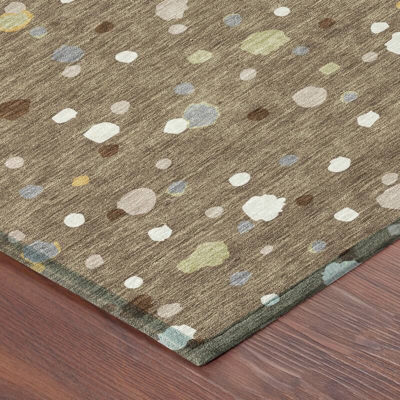 Machine Washable Indoor/ Outdoor Contemporary Sheinelle Chantille Rug