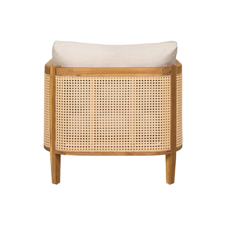 Christopher Knight Home - Isabella Outdoor Acacia Wood 3 Pieces Cushioned Chat Set