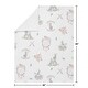 preview thumbnail 4 of 3, Woodland Bunny Collection Girl Baby Receiving Security Swaddle Blanket - Blush Pink and Grey Boho Floral Watercolor Rose Flower