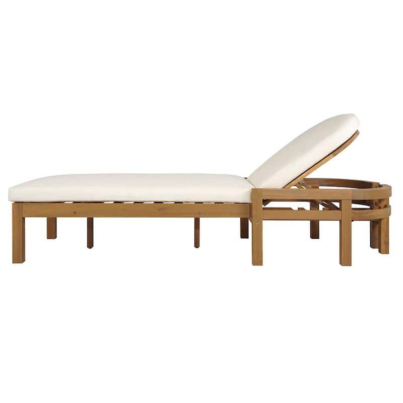 5-Position Adjustable Outdoor Chaise Lounge with Arched Backrest by Leisure Zone