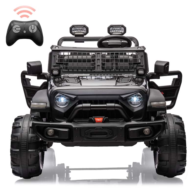 24V 9Ah Kids Ride-On 2-Seater Electric Car with Remote Control for Kids 3+ - Black