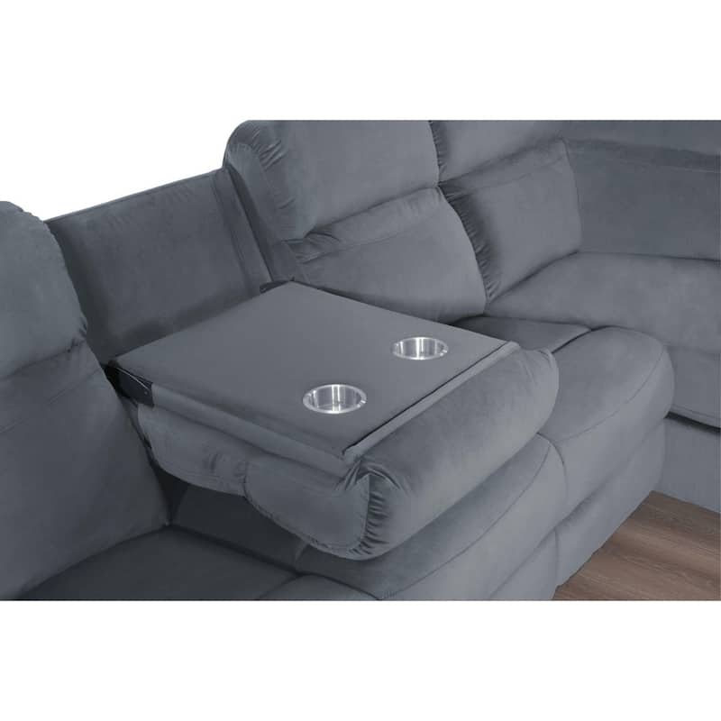111.4''Recliner Storage Upholstery Sectional Sofa Couchs