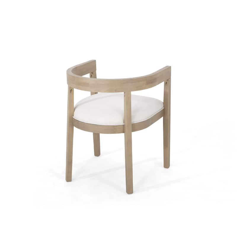 Ladieu Fabric and Wood Tub Dining Chairs （Set of 2）by Christopher Knight Home