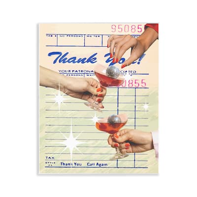 Stupell Drink Cheers Restaurant Check Wall Plaque Art Design By Lil' Rue