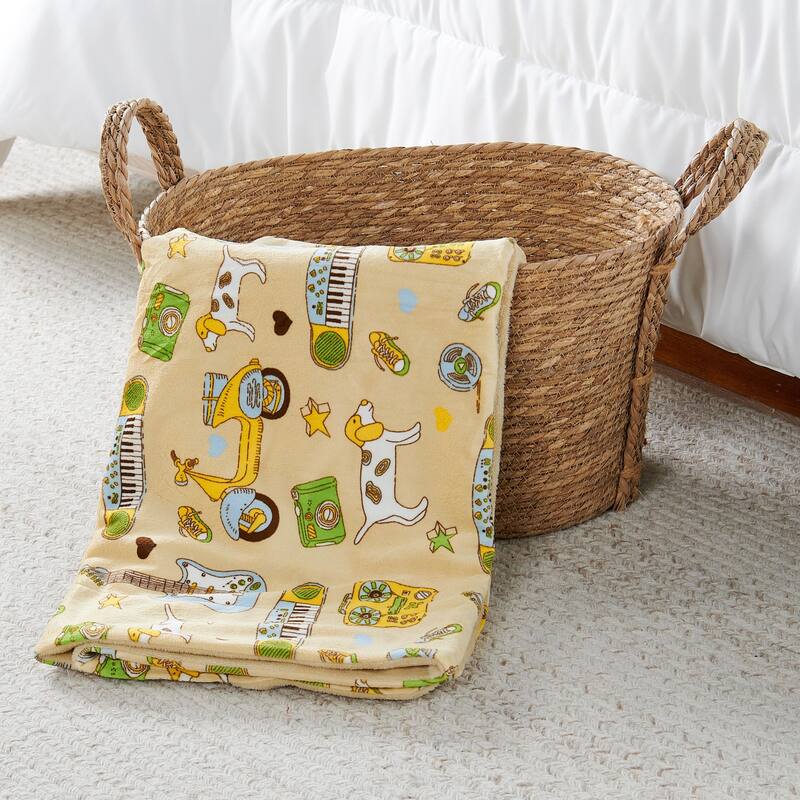 Printed Microplush Novelty Throw