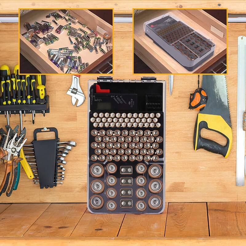 ELITRA HOME 180-204 Ultimate Battery Storage Organizer - 104 Batteries