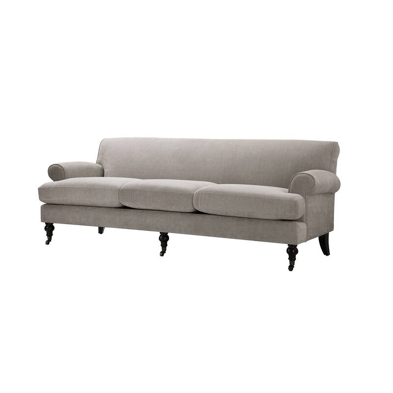 Alana Lawson 88 Inch Living Room Sofa – Three Cushion Couch with Rolled Arms and Tight Back – Minimal Assembly Required