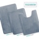 preview thumbnail 2 of 3, Empyrean Ultra Soft Plush Bathroom Rug - Non-Slip, Velvet, Memory Foam Bath Mat - Set of 2