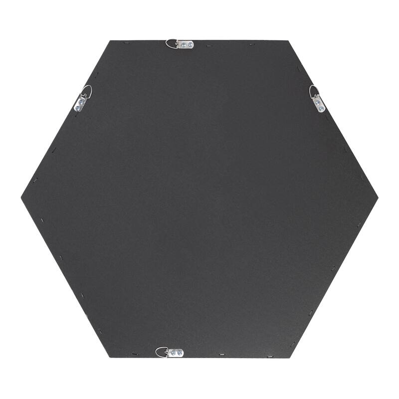Kate and Laurel Rhodes Framed Mid-century Hexagonal Wall Mirror