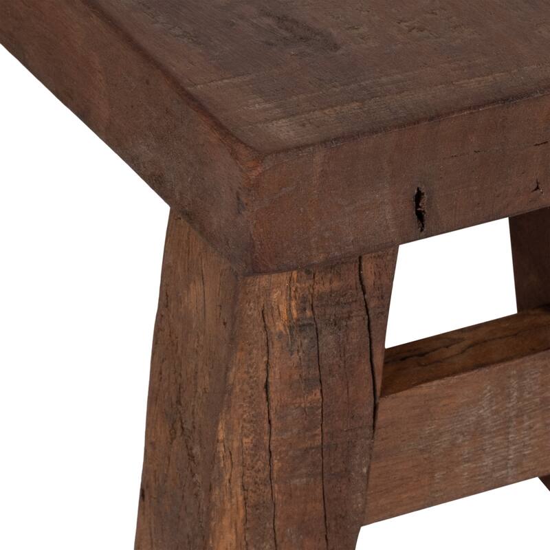 Reclaim Wood Riser Tray With Handle - Brown, 16" - 16.0"