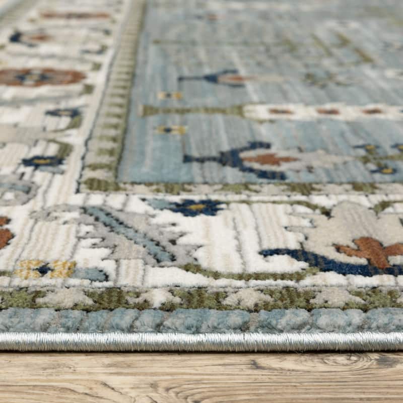 Style Haven Kellan Oriental Tree of Life Pale Blue/ Green Area Rug
