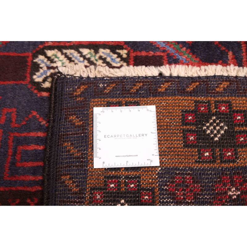 ECARPETGALLERY Hand-knotted Teimani Red Wool Rug - 3'7 x 5'11