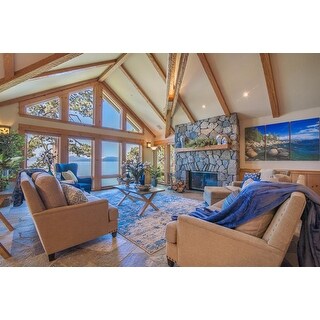 Aberdeen Industrial Zinc Top Weathered Oak Trestle Coffee Table by iNSPIRE Q Artisan