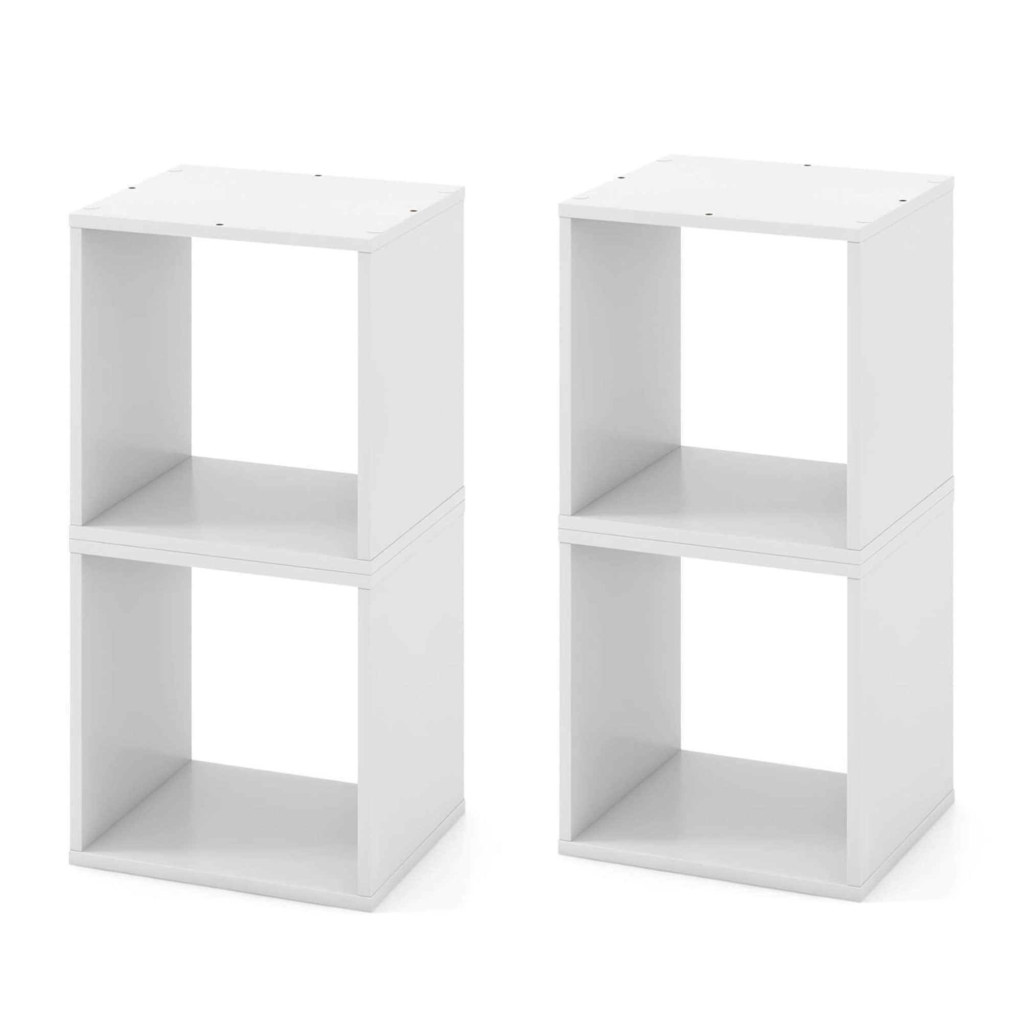Gymax Cube Storage Organizer Set of 4 Combination Lattice Cabinet