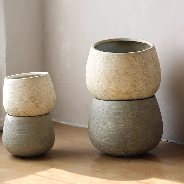 RusticReach Rustic Globe Cement Planter