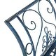 preview thumbnail 18 of 20, SAFAVIEH Outdoor Living Adina Wrought Iron 51-inch Garden Bench - 51.3" W x 16.3" L x 27" H