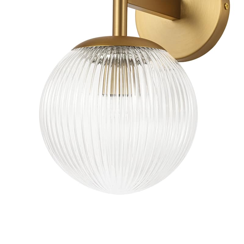 Sleek Modern Dimmable Ribbed Glass Vanity Light