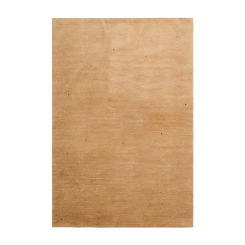 Hand Knotted Red, Tan Tibetan Wool Traditional Oriental Area Rug - 4' x 6'