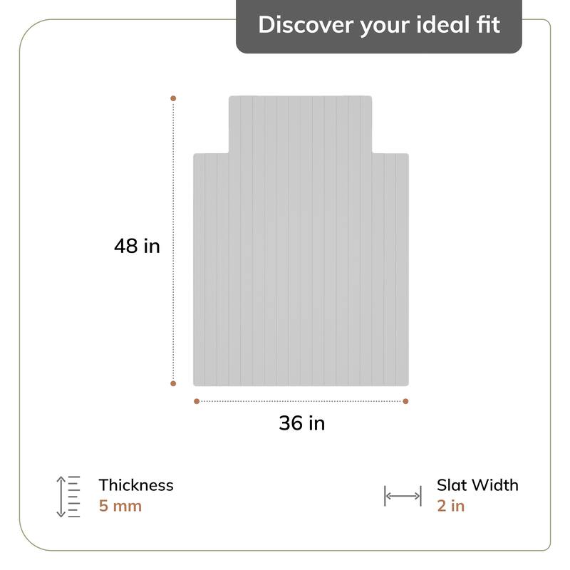 Eco Bamboo Standard Natural Chair Mat (36' x 48')