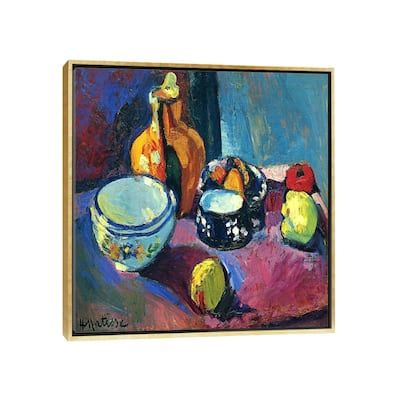 iCanvas "Dishes & Fruit" by Henri Matisse Framed Canvas Print