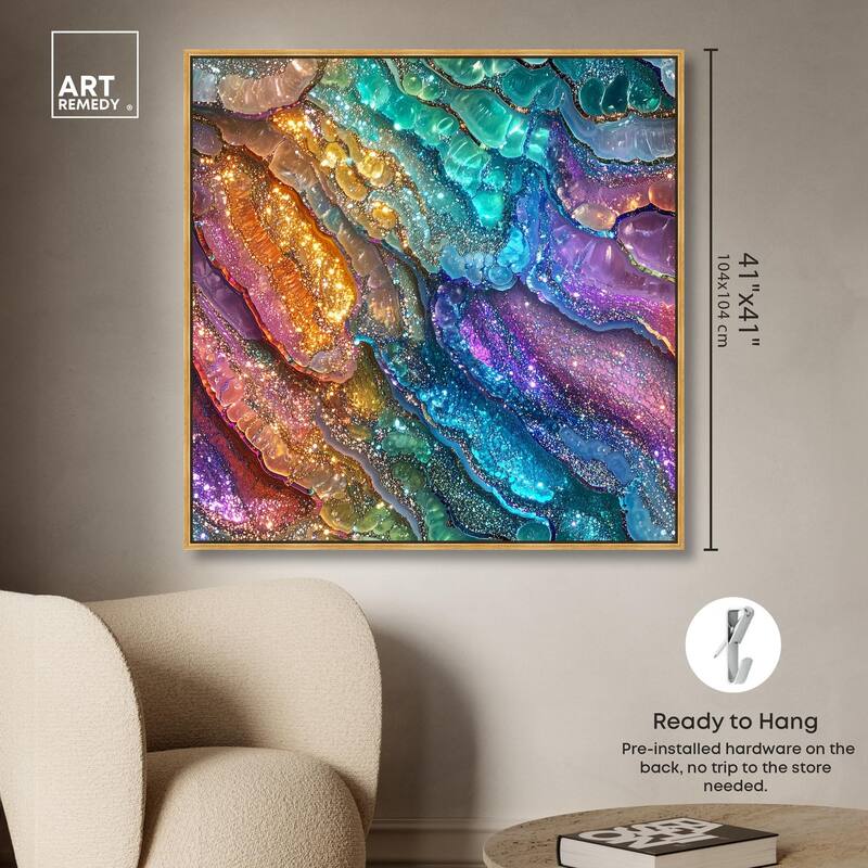Glittering Spectrum I Canvas by Art Remedy