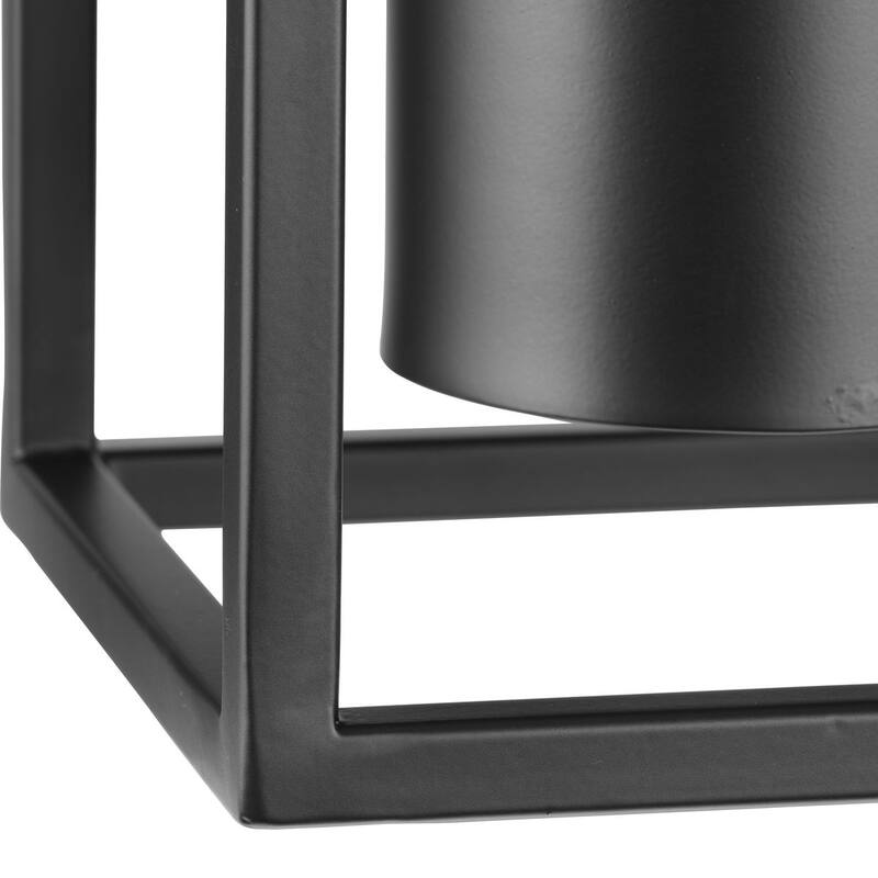 Stallworth Collection One-Light Matte Black Contemporary Outdoor Large Wall Lantern - 9 in x 11 in x 18 in