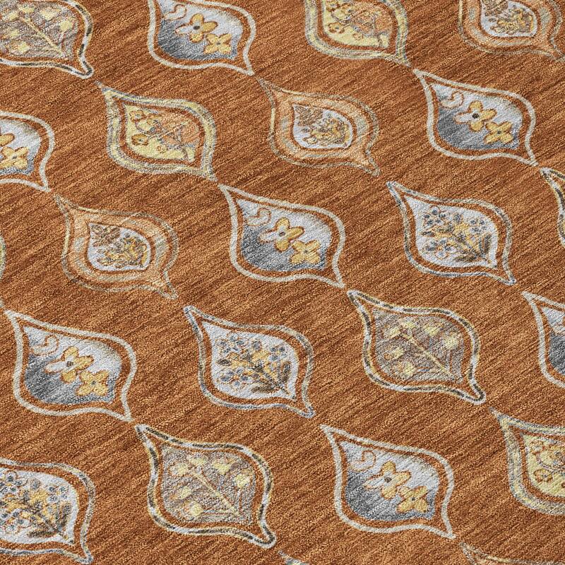 Machine Washable Indoor/ Outdoor Casual Greenwood Chantille Rug