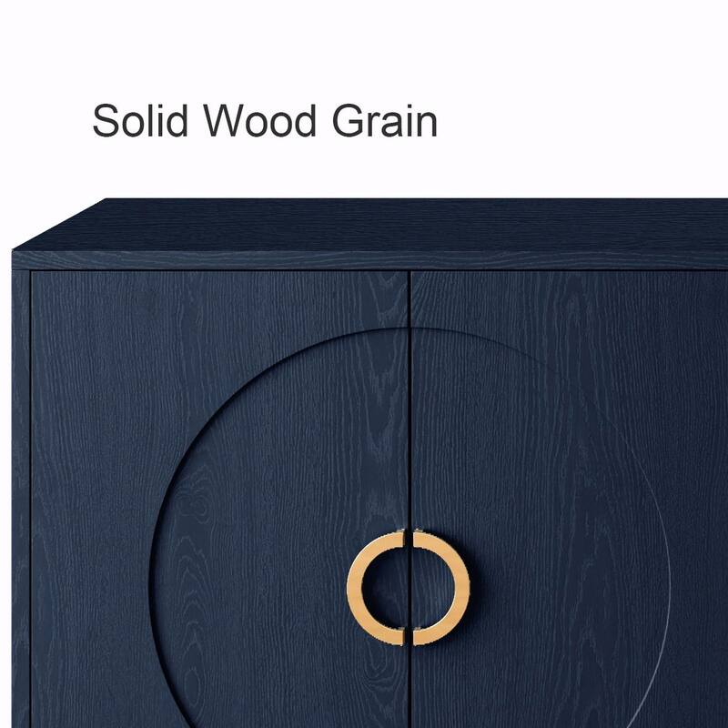 Modern Lacquered 4-Door Wooden Sideboard Buffet Cabinet