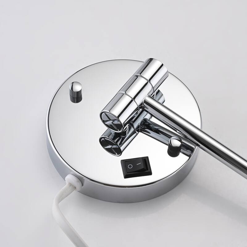 8 Inch LED Wall Mount Two-Sided Makeup Vanity Mirror,Requires Hardwiring
