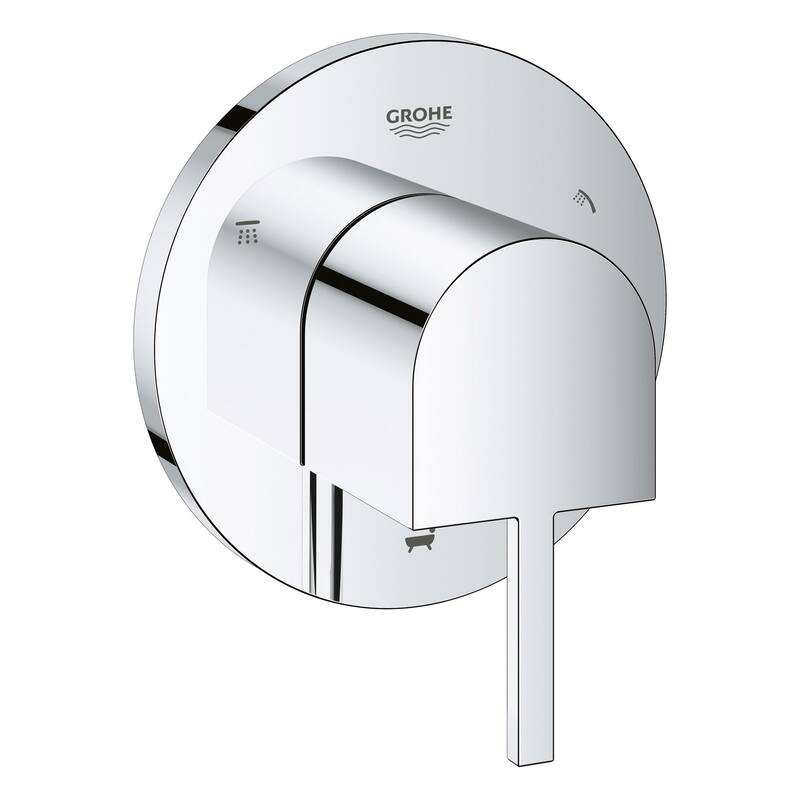 Grohe Plus 1 Handle 3 Function Diverter Valve Trim - Starlight Chrome