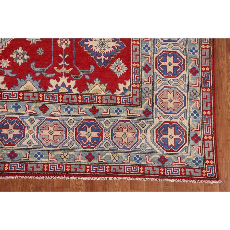 Red Kazak Oriental Area Rug Handmade Wool Carpet - 8'5"x 11'5"