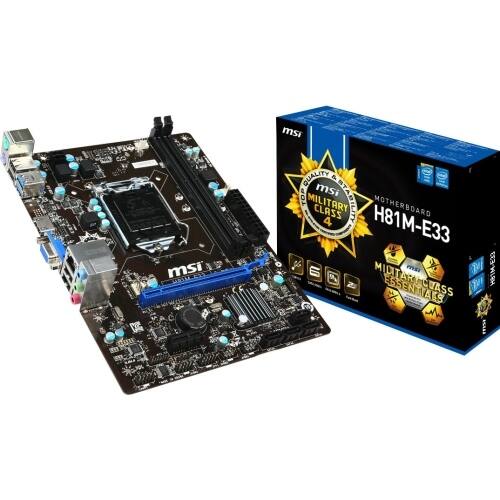 Shop Msi Usa H81m E33 Msi H81m E33 Desktop Motherboard Intel H81 Chipset Socket H3 Lga 1150 Micro Atx 1 X Processor Support Overstock 15136755