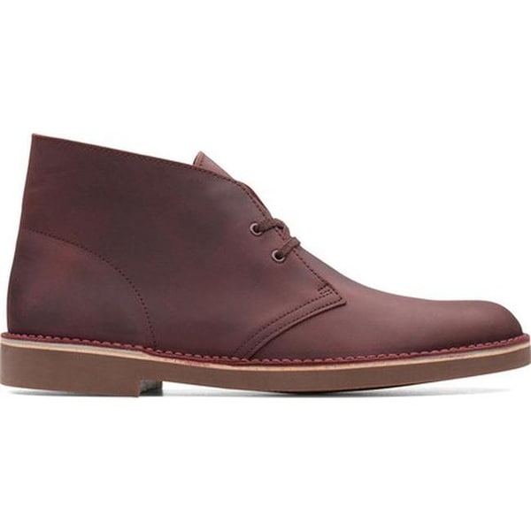 clarks wine leather desert boots