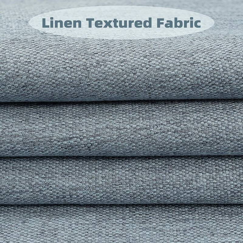 DriftAway Faux Linen Textured Solid Color Blackout Tie Up Curtain for Kitchen Adjustable Balloon Rod Pocket Window Curtains
