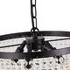 preview thumbnail 6 of 6, Black 4-Light Modern Stunning Crystal Pendant Lighting Fixture