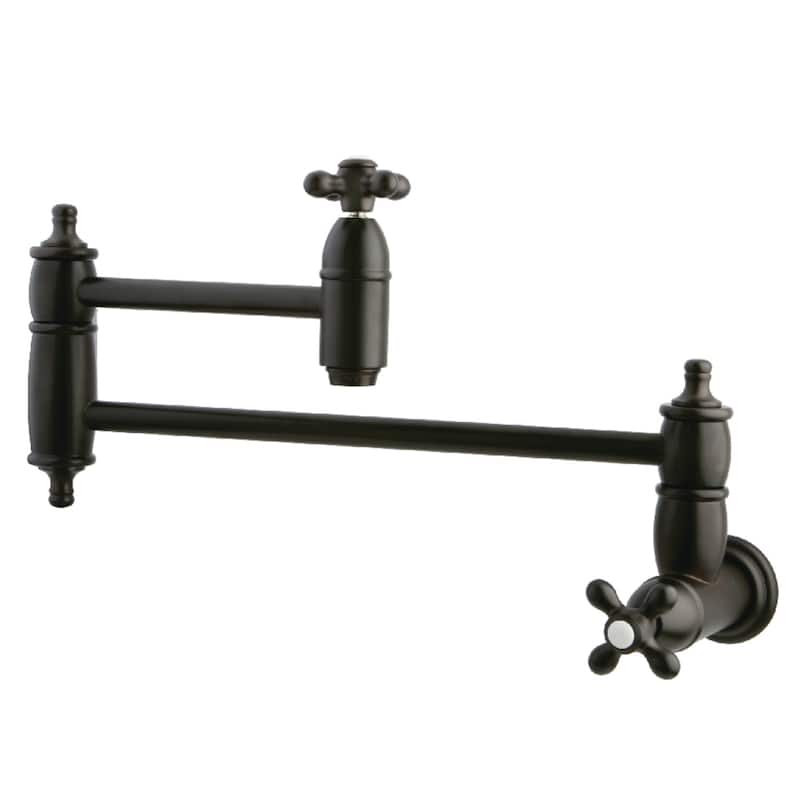 Kingston Brass Restoration Wall Mount Pot Filler Kitchen Faucet - Oil Rubbed Bronze
