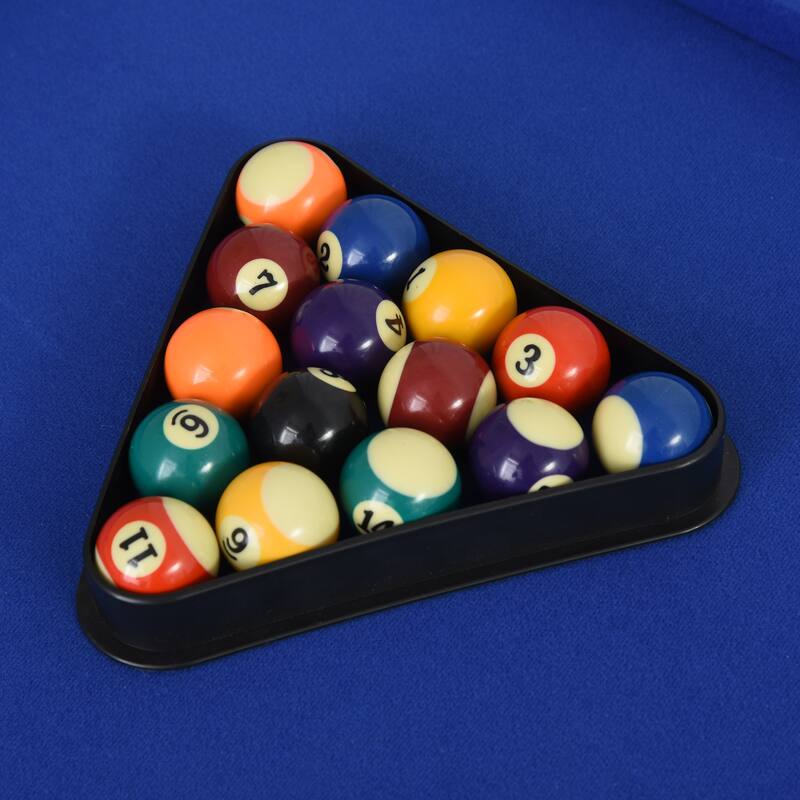 Soozier Portable Folding Billiards Table Game Pool Table for Kids Adults With Cues, Ball, Rack, Brush, and Steel Frame