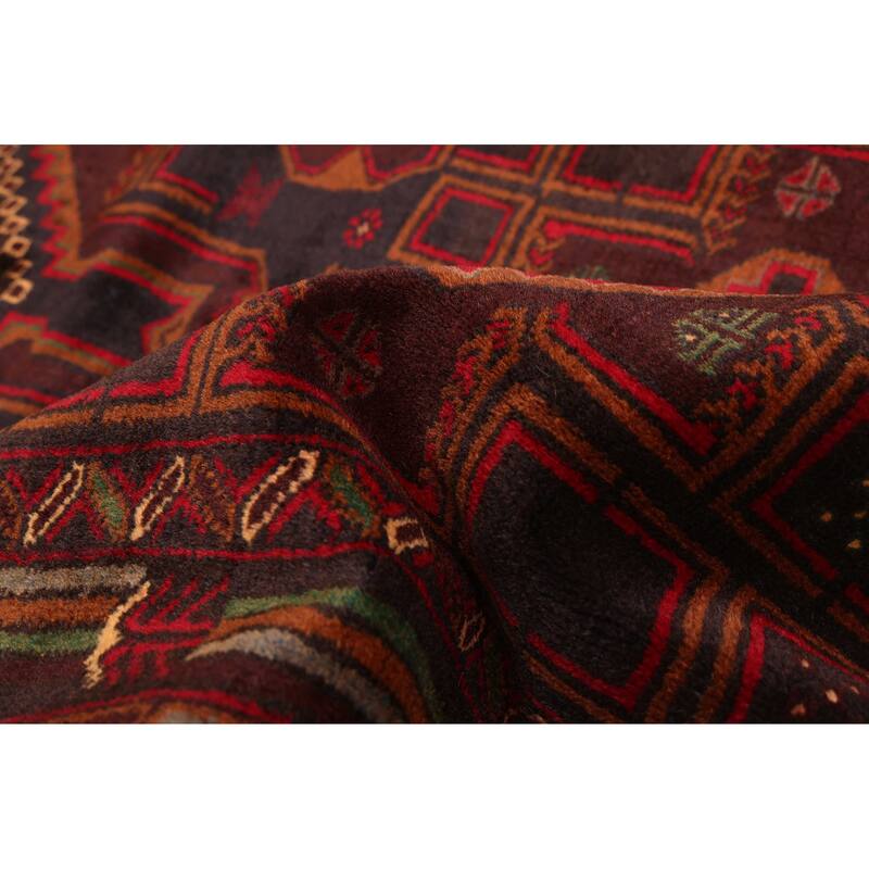 ECARPETGALLERY Hand-knotted Teimani Dark Brown Wool Rug - 3'7 x 6'7