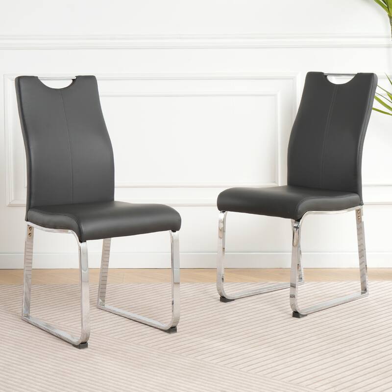 Modern Dining Chair with Metal Legs (Set Of 2)