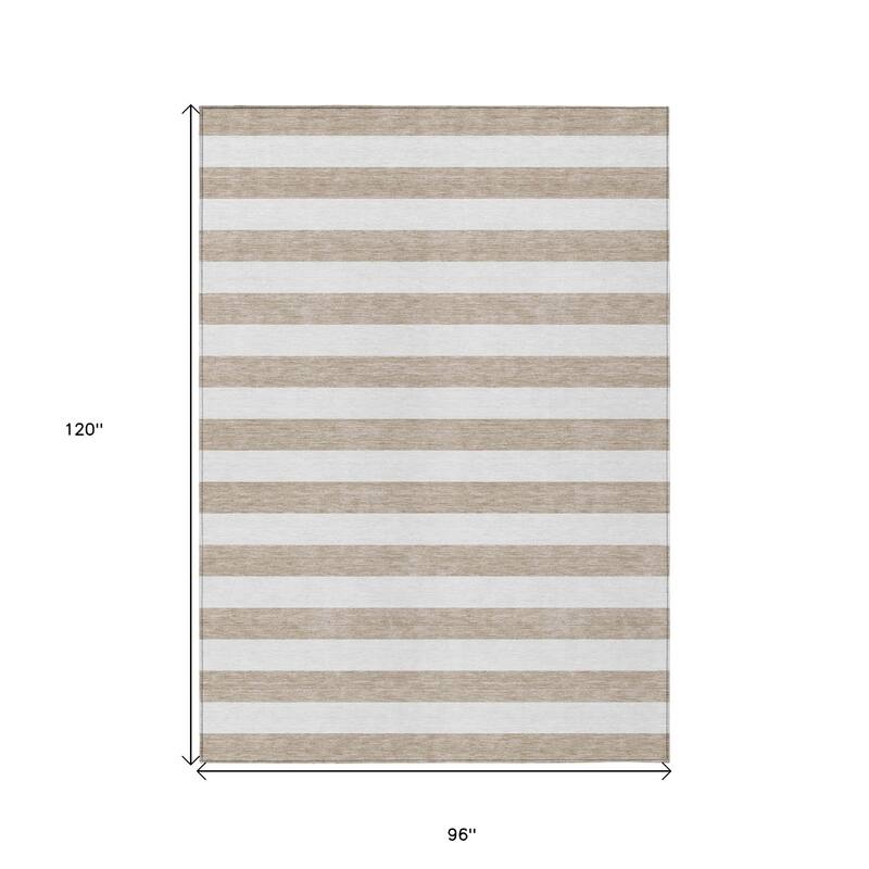 Almine Stripe Weather Resistant Versatile Elegance Outdoor Rug